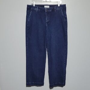 Lane Bryant Women's High Rise Trouser Signature Fit Dark Blue Jeans - Size 16S